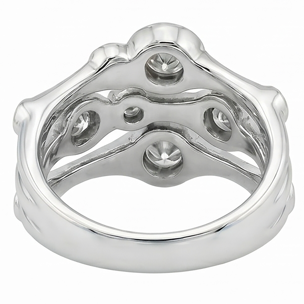 Aus der Erde Abgebauter Natürlicher Diamant-Fancy-Ring 1,10 Karat 14K Weiß Natur Herrenschmuck Neu