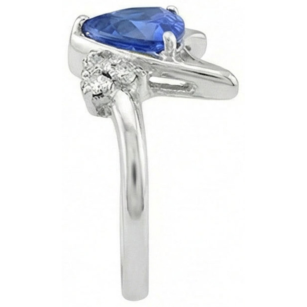 Natürlicher Diamant ( nicht im Labor gezüchtet ) Fancy Ring Ceylon Saphir Trillion Cut Edelstein 1,75 Karat