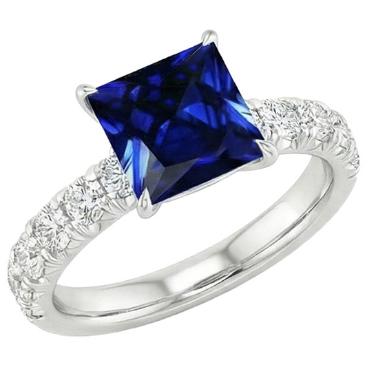echter round diamant 6Karat ring Seitenansicht