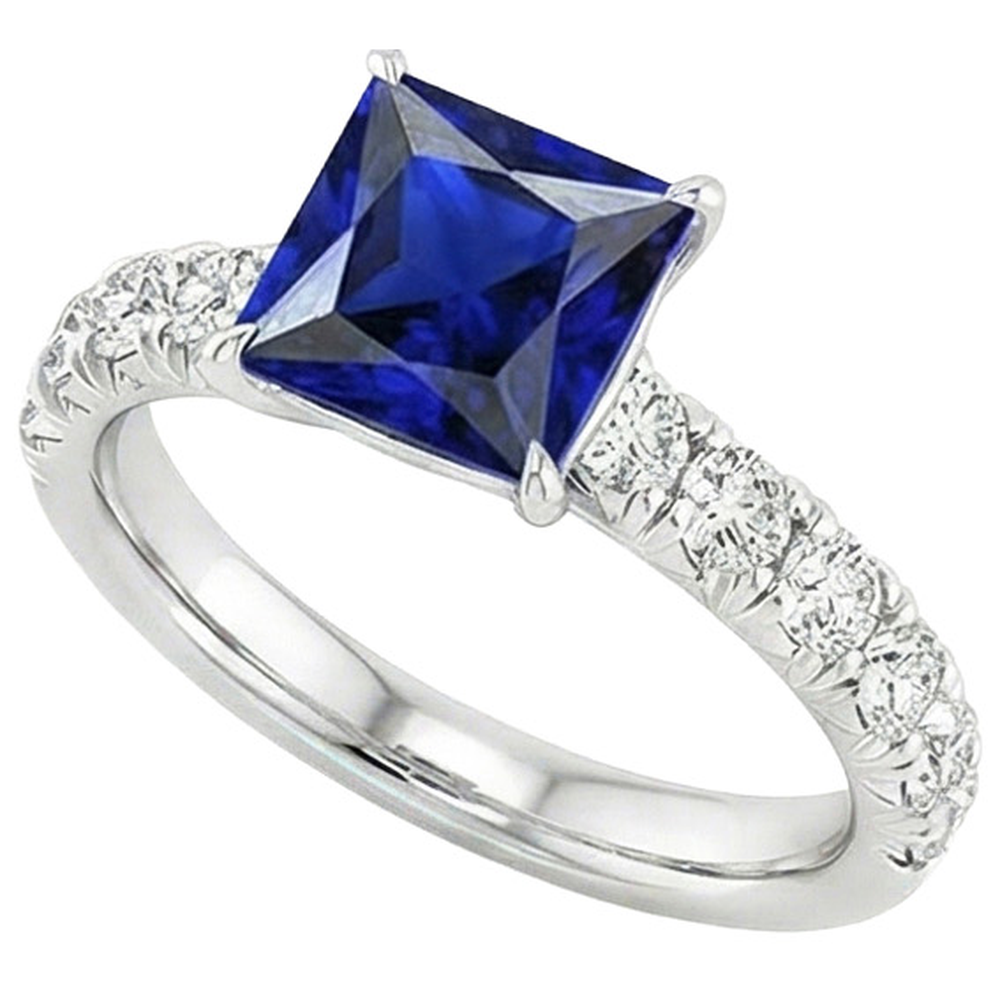 echter round diamant 6Karat ring Detailansicht