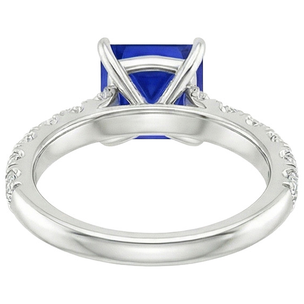 echter round diamant 6Karat ring Draufsicht