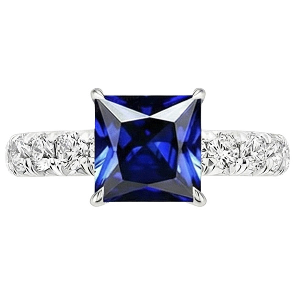 echter round diamant 6Karat ring Profilansicht