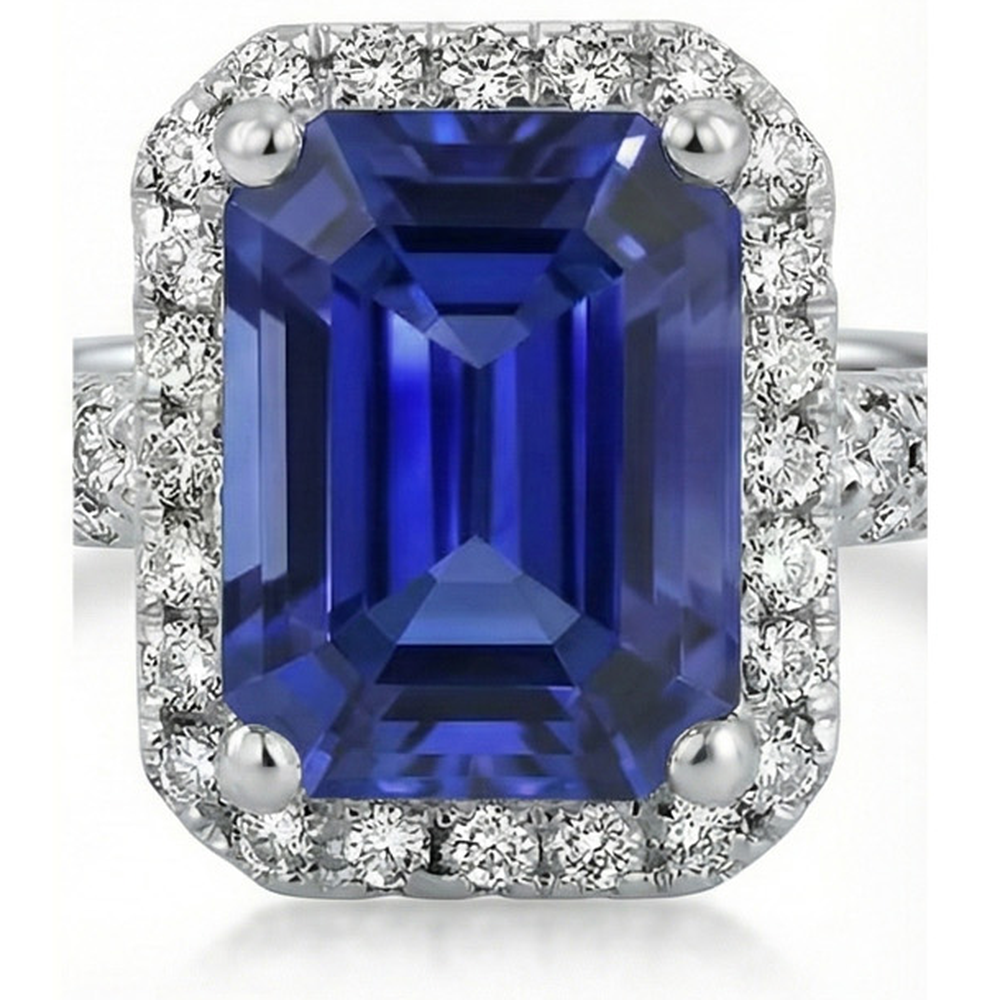 echter round diamant 4Karat ring Detailansicht