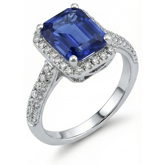 echter round diamant 4Karat ring Seitenansicht