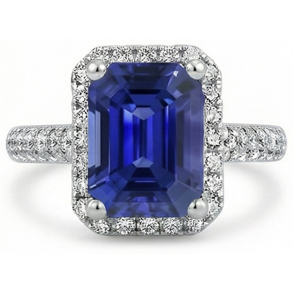 echter round diamant 4Karat ring Draufsicht