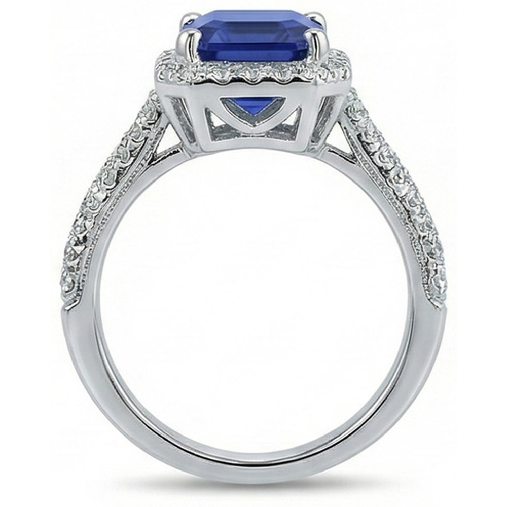 echter round diamant 4Karat ring mit Diamantbesatz
