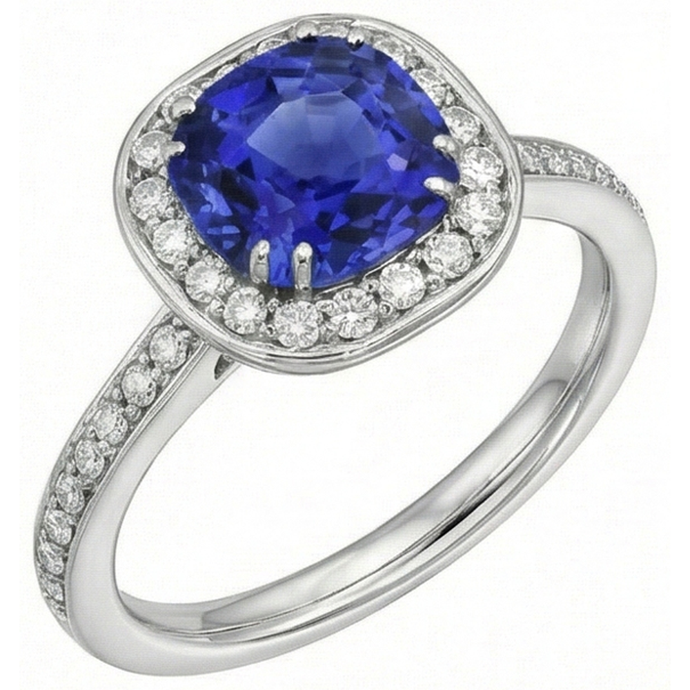 echter round diamant 3Karat ring Vorderansicht