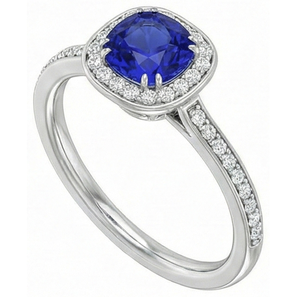 echter round diamant 3Karat ring Detailansicht