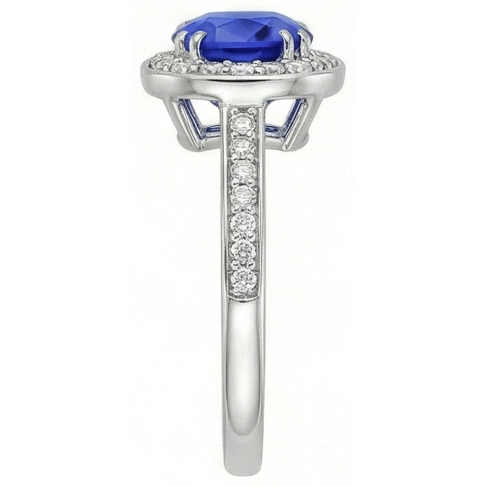 echter round diamant 3Karat ring Draufsicht
