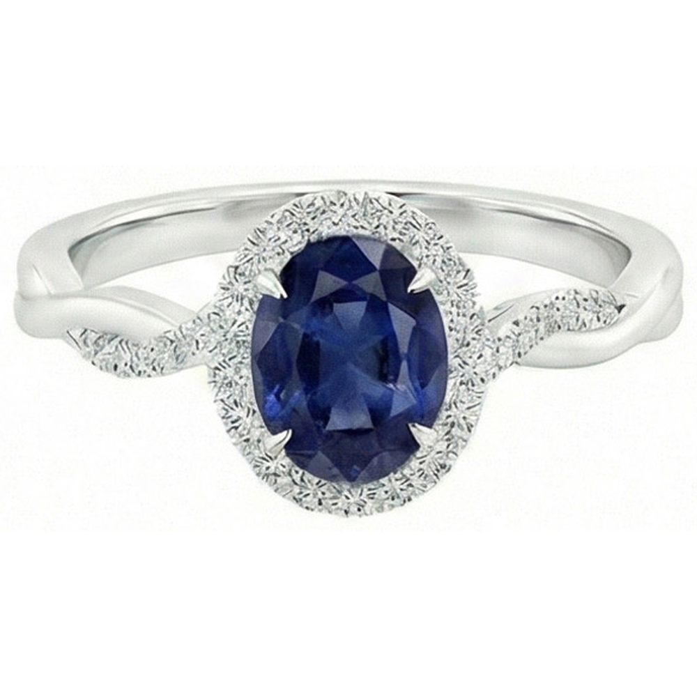 echter oval diamant 4.25Karat ring Vorderansicht