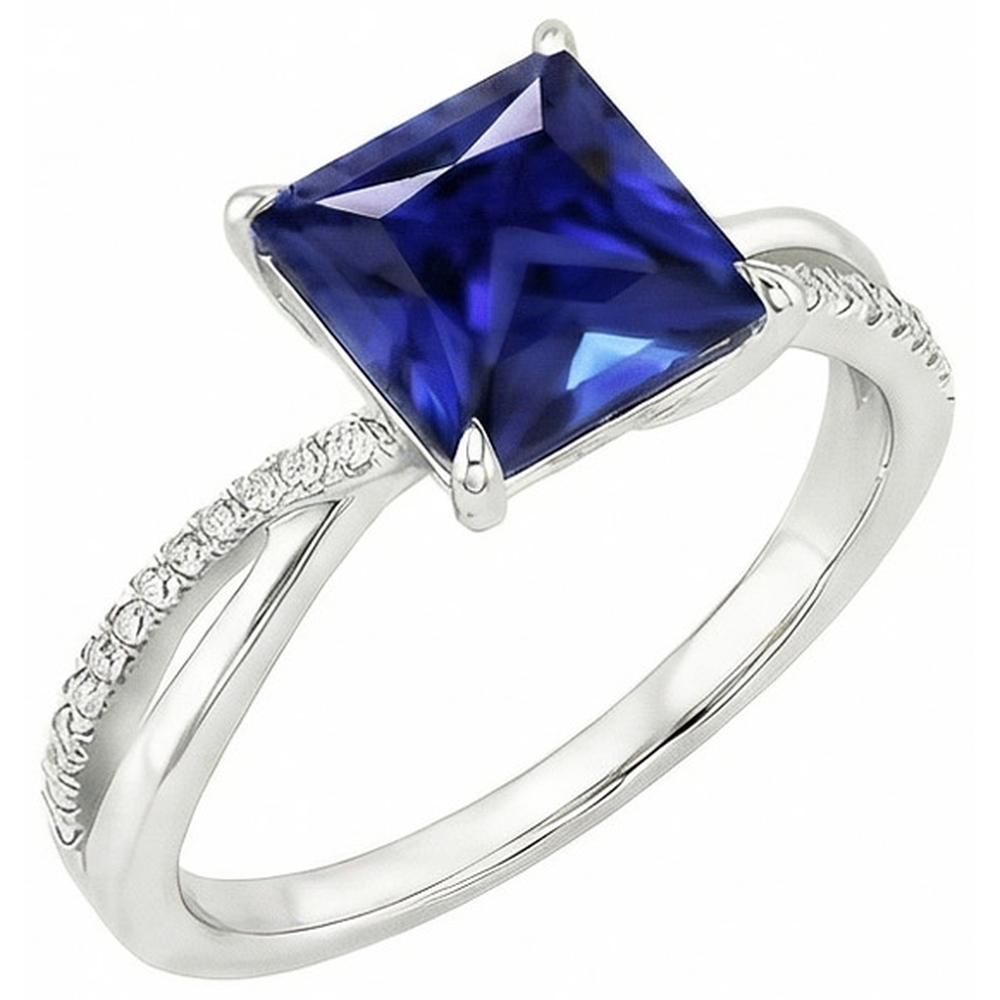echter round diamant 5.50Karat ring Seitenansicht