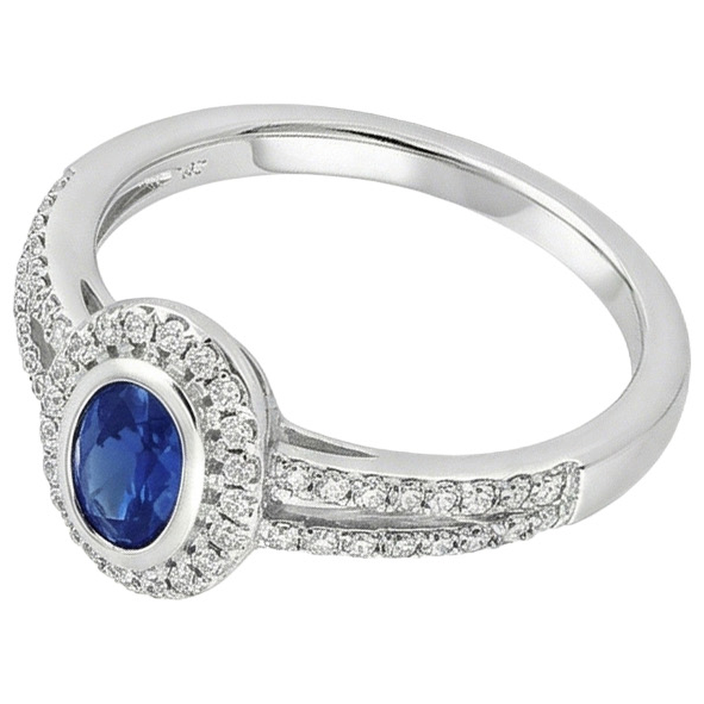 echter oval diamant 2.50Karat ring Draufsicht