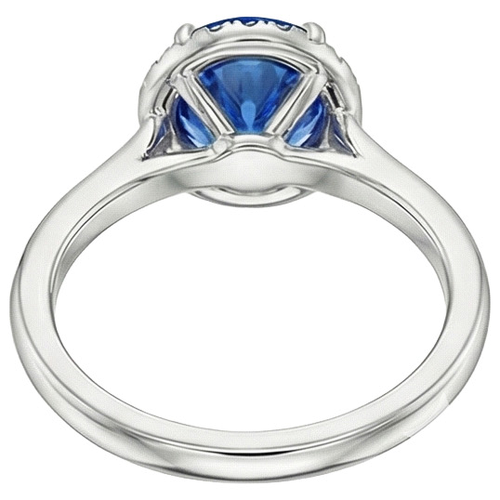 echter round diamant 2.50Karat ring auf Weiß