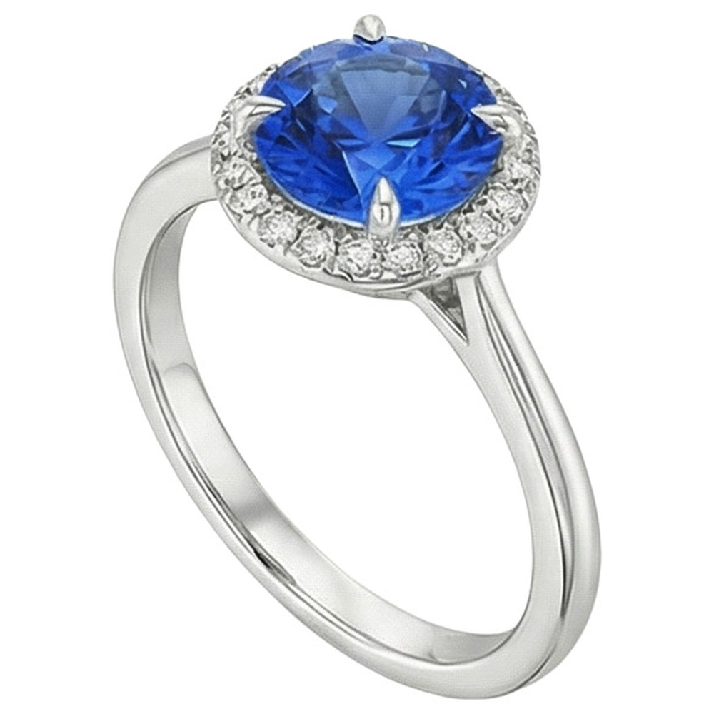 echter round diamant 2.50Karat ring Seitenansicht