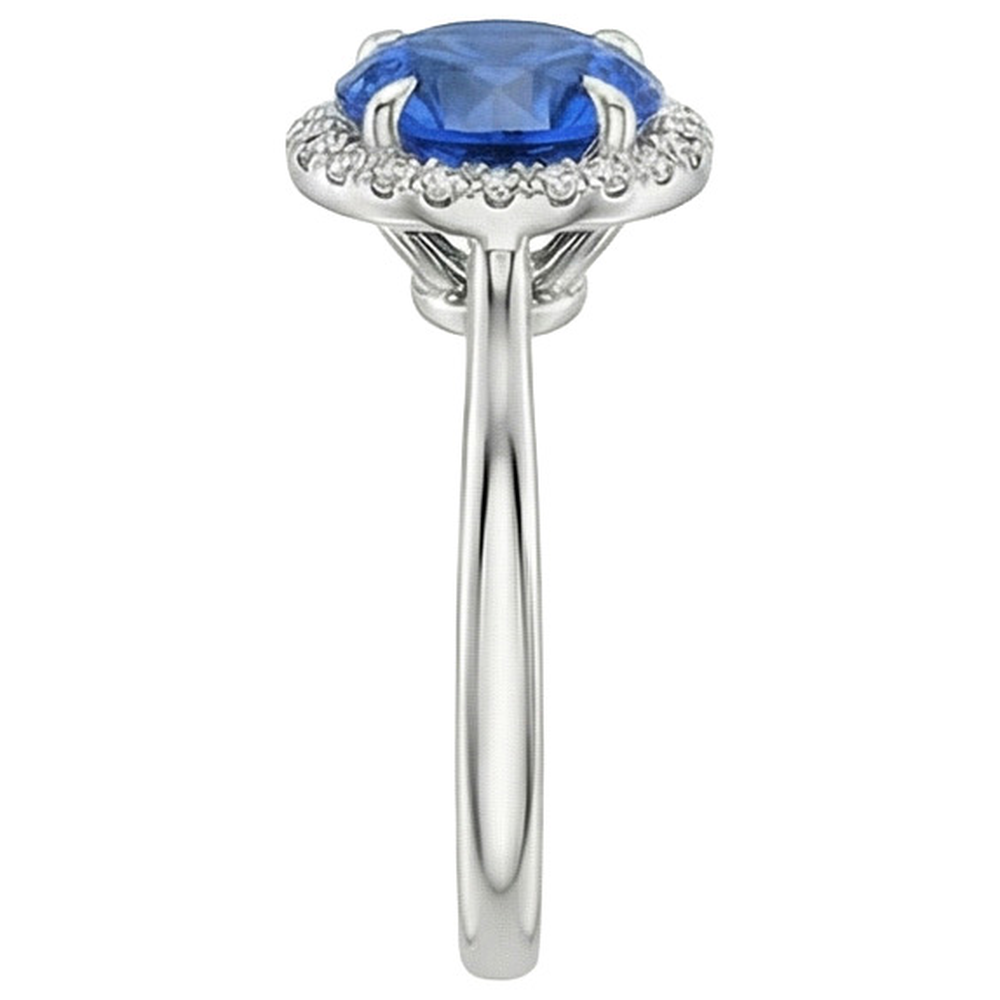 echter round diamant 2.50Karat ring Profilansicht