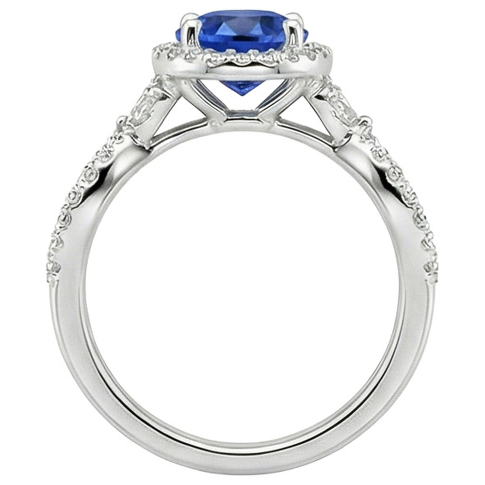 echter round diamant 3Karat ring auf Weiß