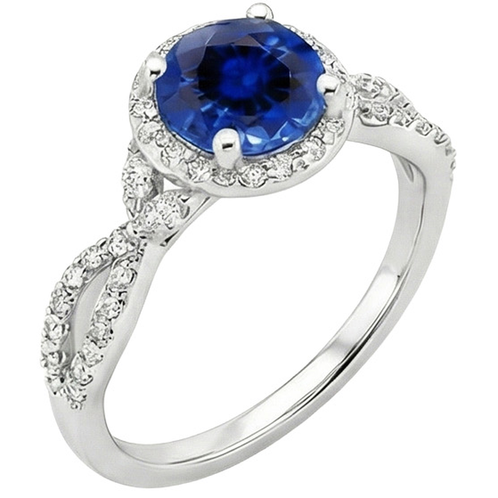 echter round diamant 3Karat ring Draufsicht