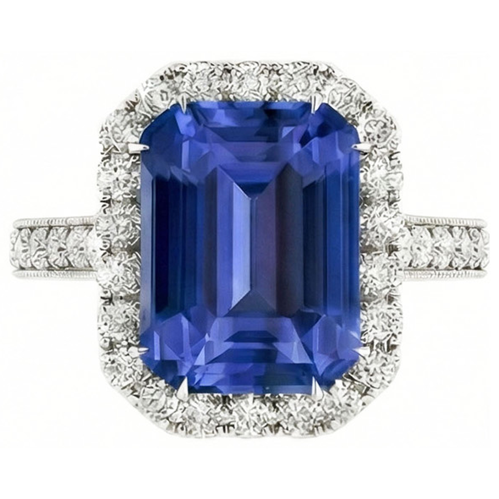 echter round diamant 4Karat ring Detailansicht