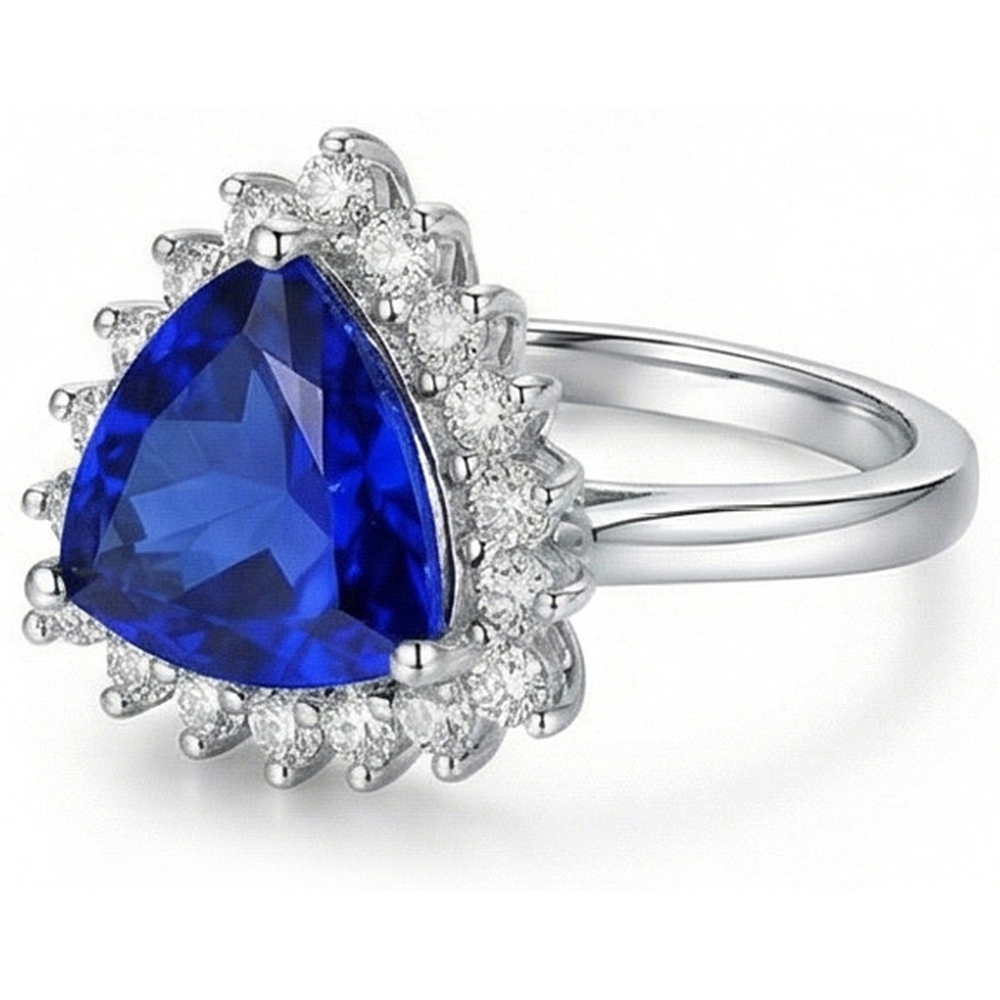 echter trillion diamant 3.50Karat ring Detailansicht