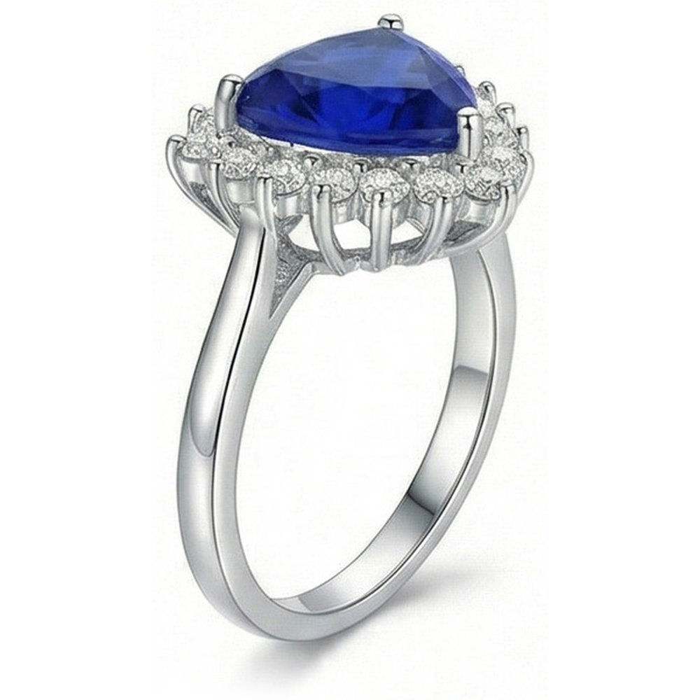 echter trillion diamant 3.50Karat ring Draufsicht