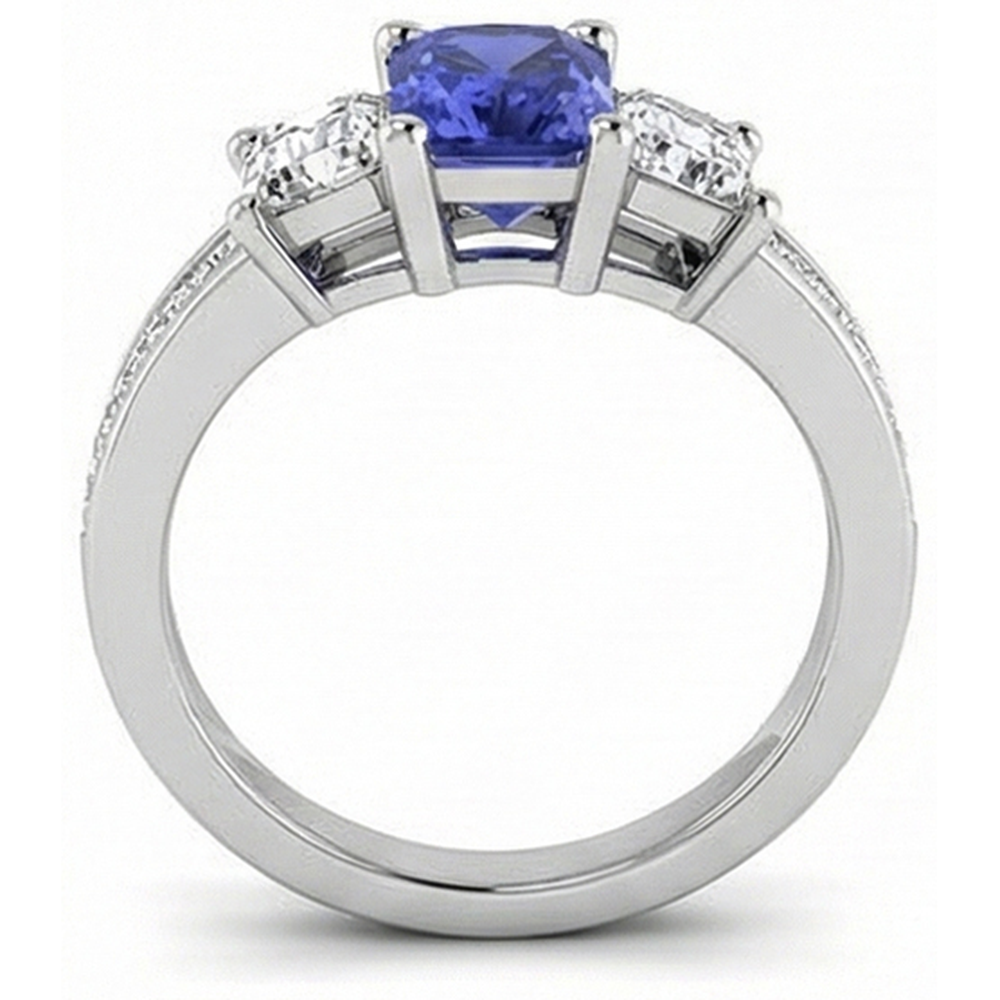 echter princess diamant 3Karat ring auf Weiß