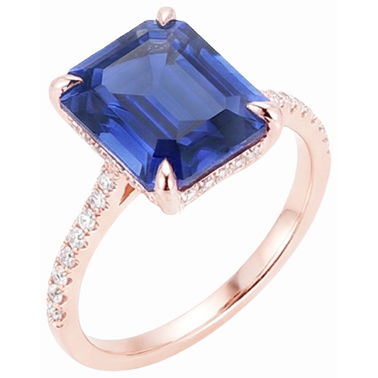 echter round diamant 4.50Karat ring Vorderansicht