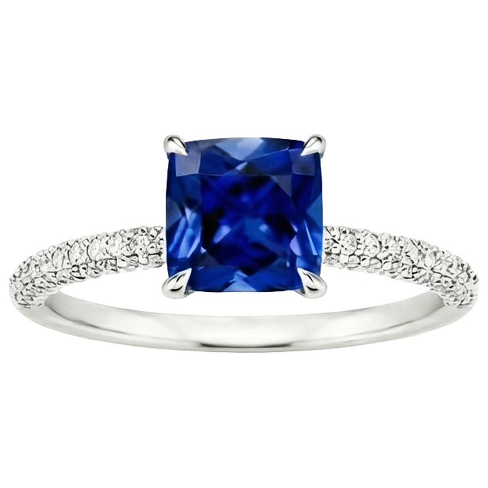 echter round diamant 3.25Karat ring Draufsicht