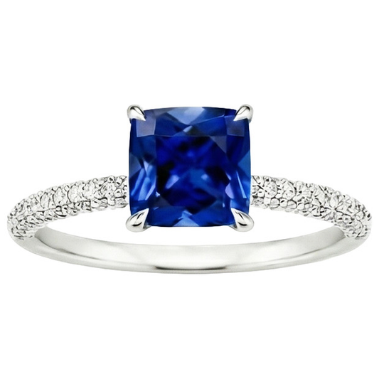echter round diamant 3.25Karat ring Draufsicht