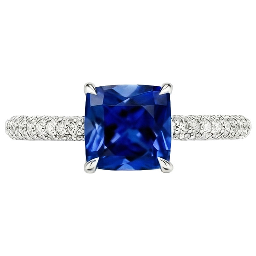 echter round diamant 3.25Karat ring Profilansicht