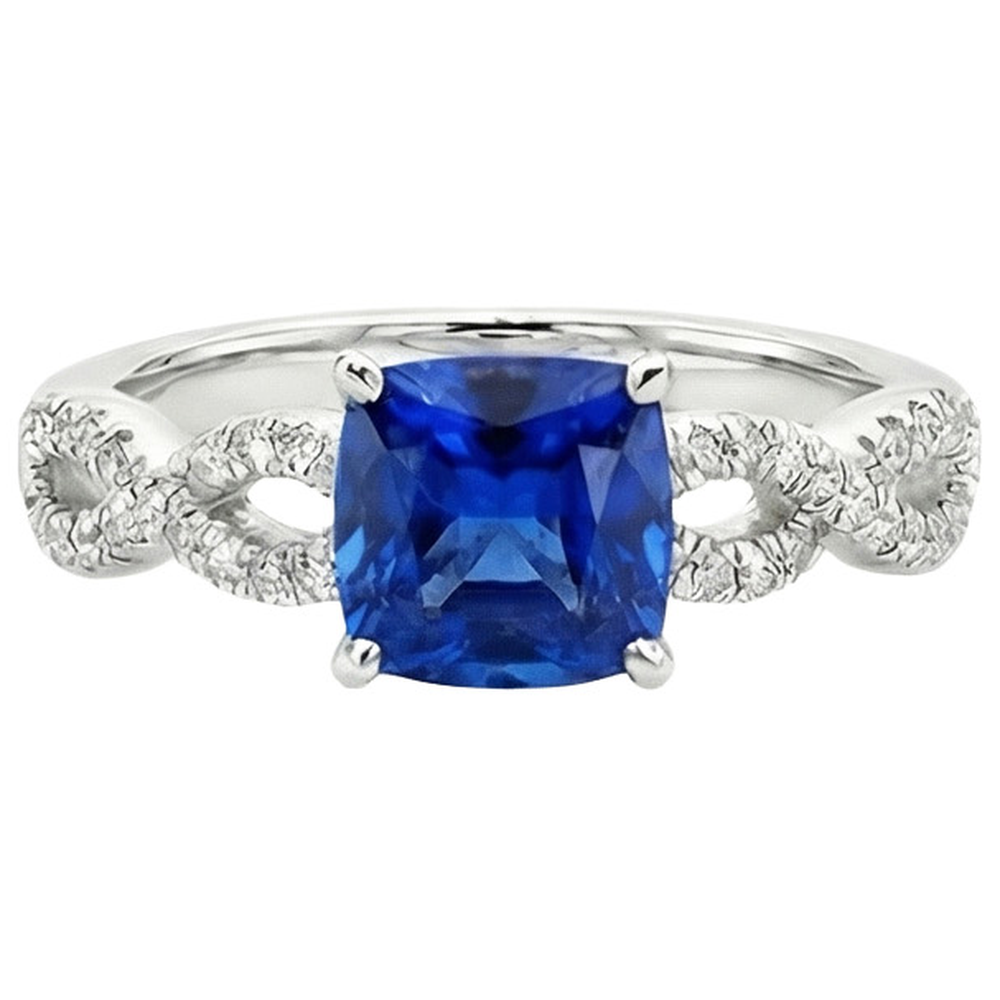 echter round diamant 2.75Karat ring Seitenansicht