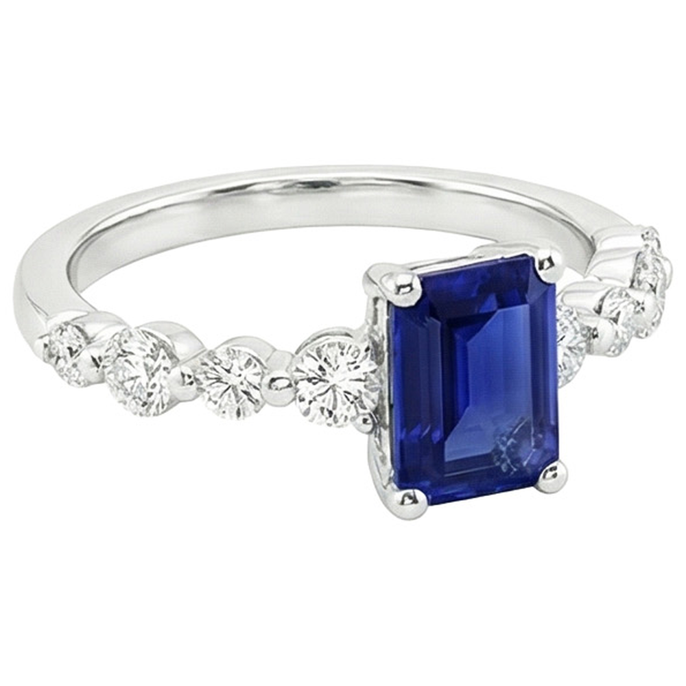 echter round diamant 4.50Karat ring Draufsicht