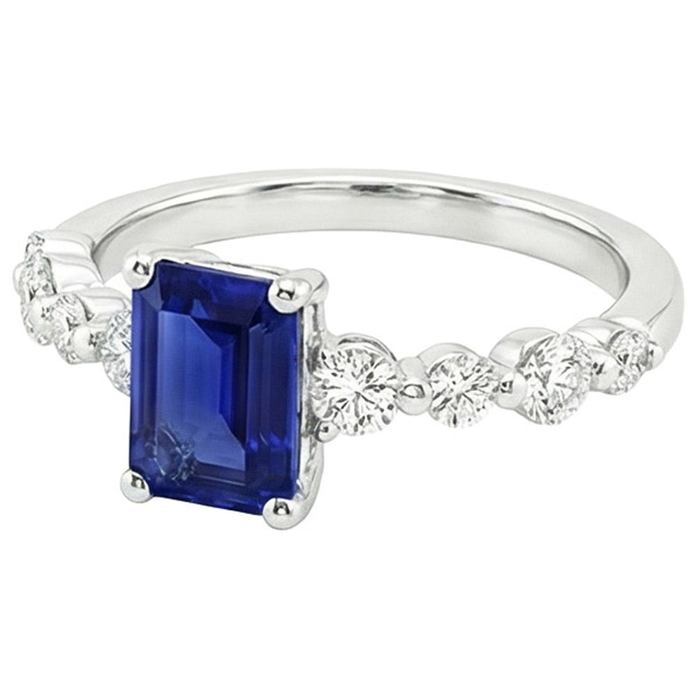 echter round diamant 4.50Karat ring Profilansicht