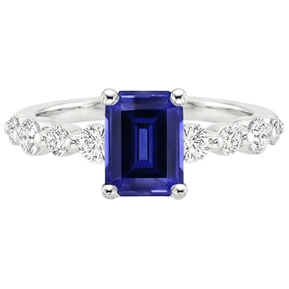 echter round diamant 4.50Karat ring auf Weiß