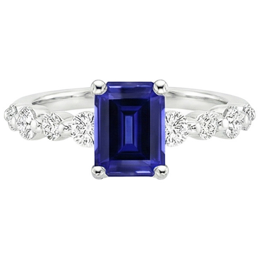 echter round diamant 4.50Karat ring auf Weiß