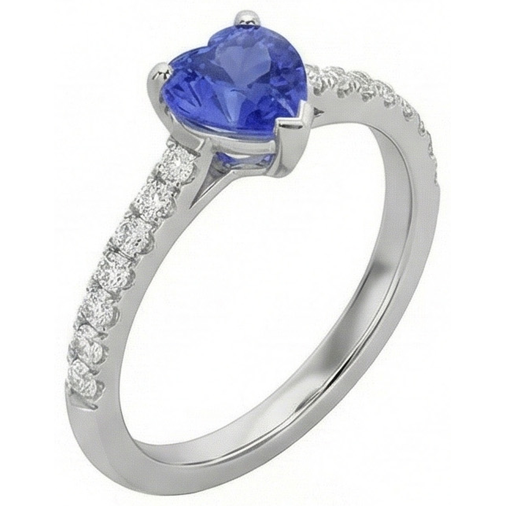 echter round diamant 3Karat ring Draufsicht