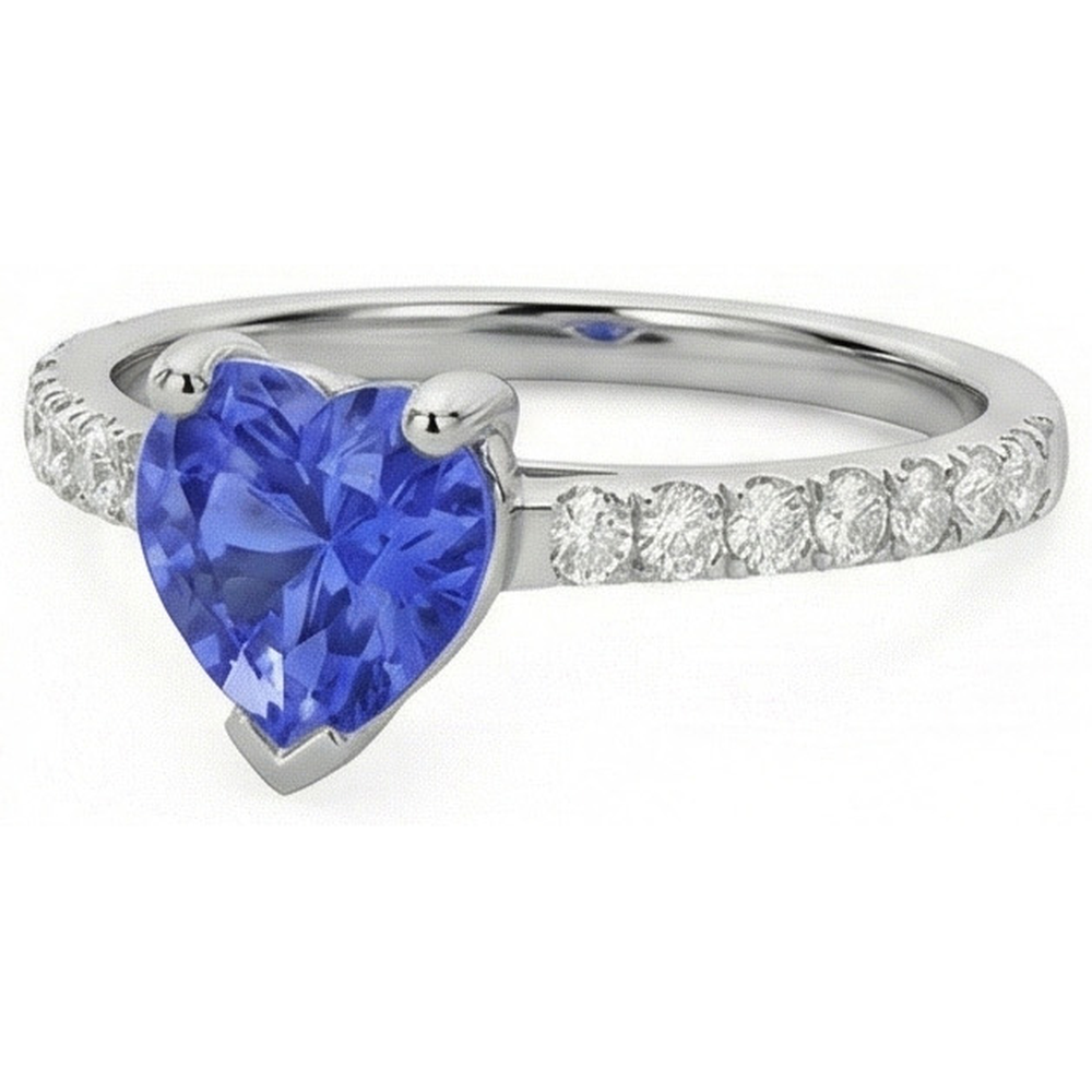 echter round diamant 3Karat ring Profilansicht
