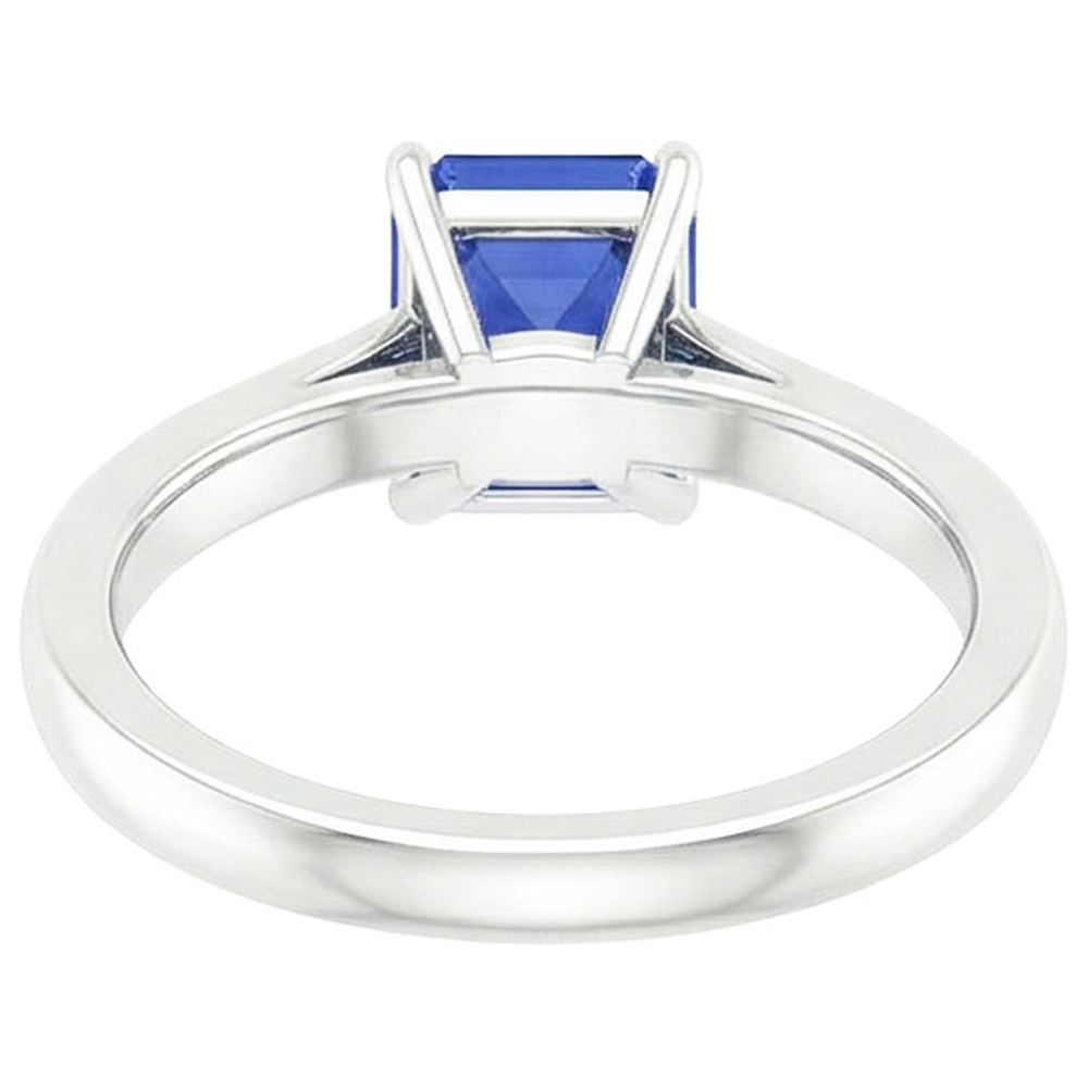 Aus der Erde Abgebauter Natürlicher Diamant-Verlobungsring Blauer Saphir & Pavé-Set Aus der Erde Abgebauter Natürlicher Diamanten 3,50 Karat