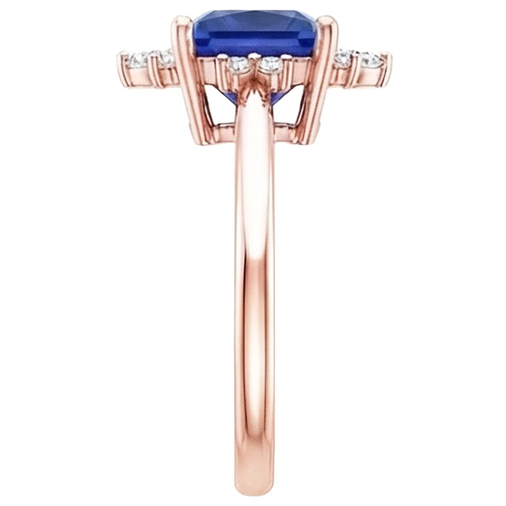 echter princess diamant 5.50Karat ring Draufsicht