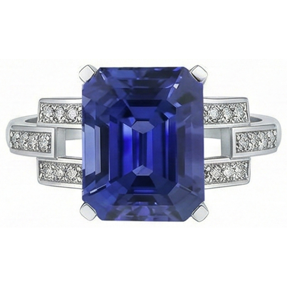 echter round diamant 4Karat ring Detailansicht