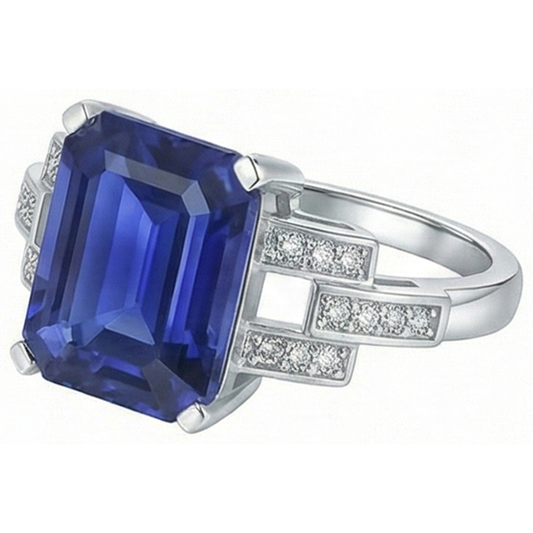 echter round diamant 4Karat ring Seitenansicht