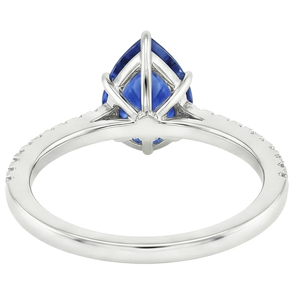 echter pear diamant 5.25Karat ring Seitenansicht
