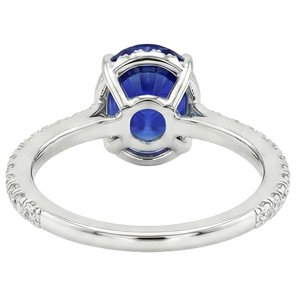 echter oval diamant 4Karat ring Detailansicht
