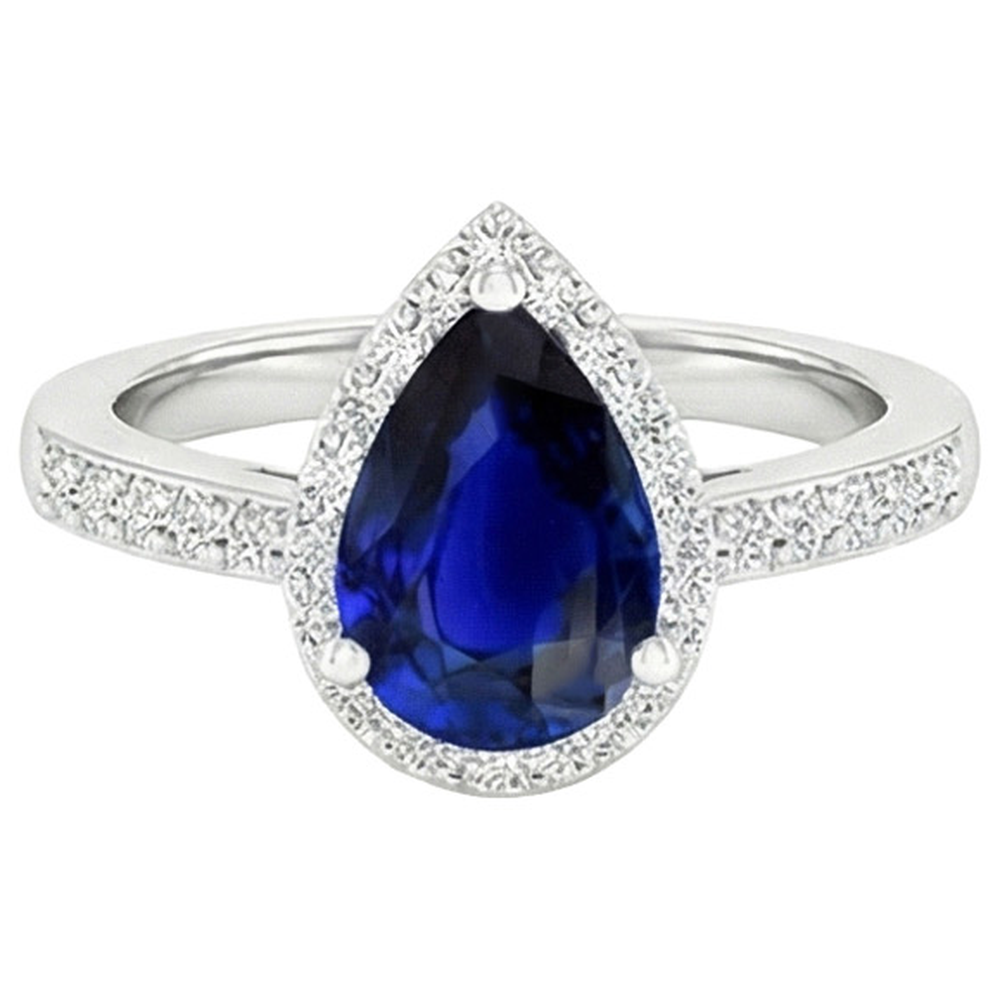 echter round diamant 3.75Karat ring Draufsicht