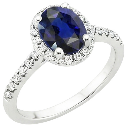 echter oval diamant 4Karat ring Seitenansicht