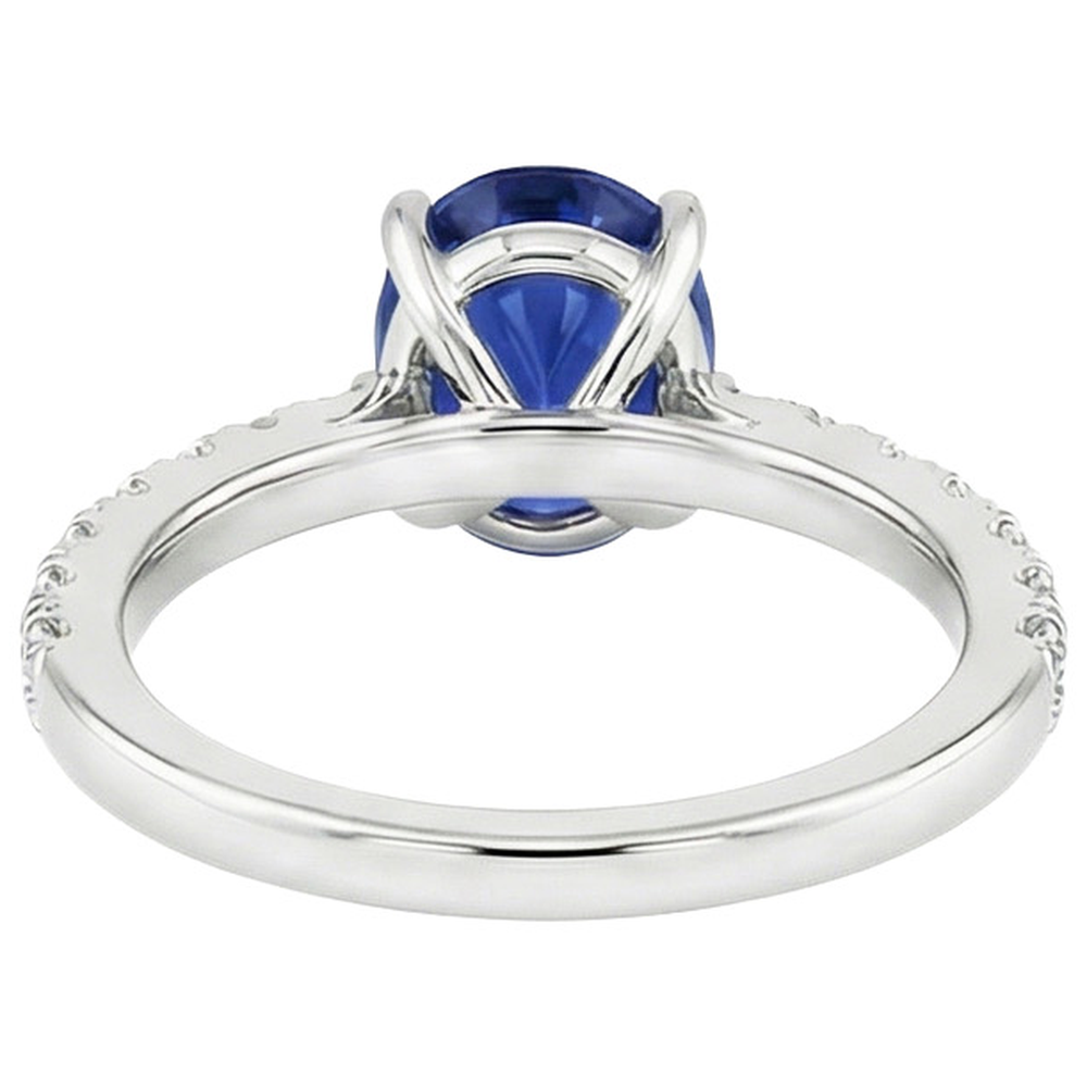 echter oval diamant 4Karat ring Draufsicht