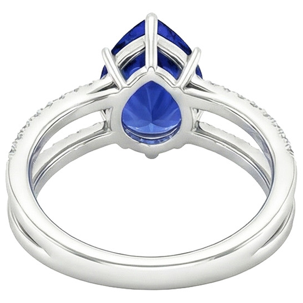 echter round diamant 5Karat ring Draufsicht