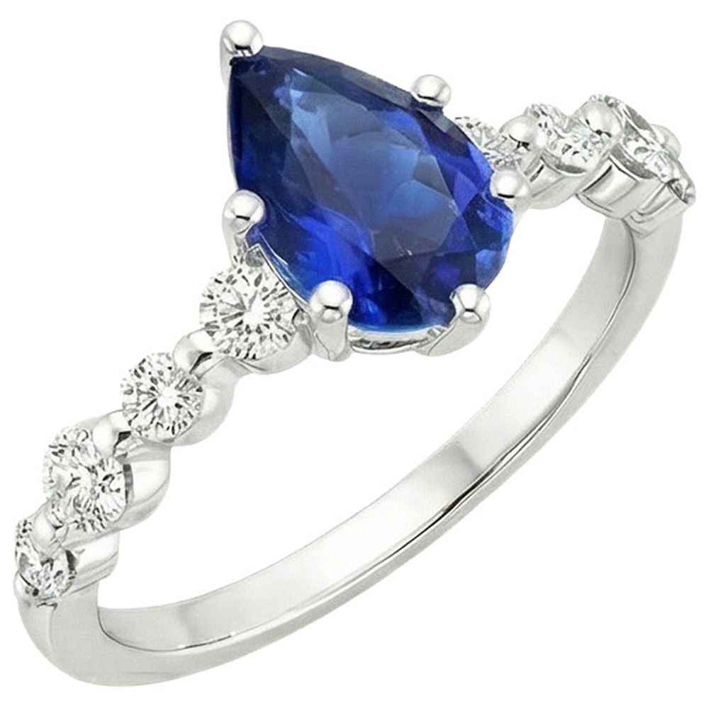 echter round diamant 6.75Karat ring Draufsicht