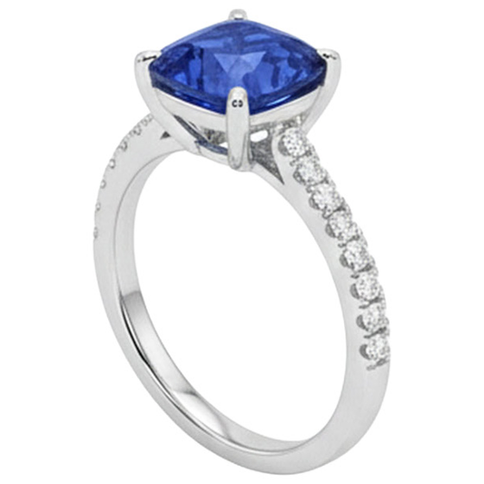 echter round diamant 2.50Karat ring Seitenansicht