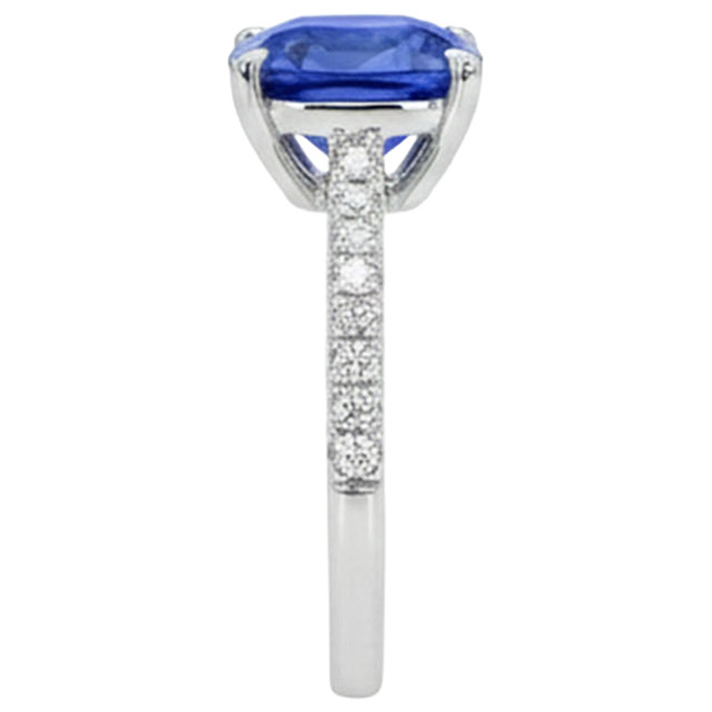 echter round diamant 2.50Karat ring Profilansicht