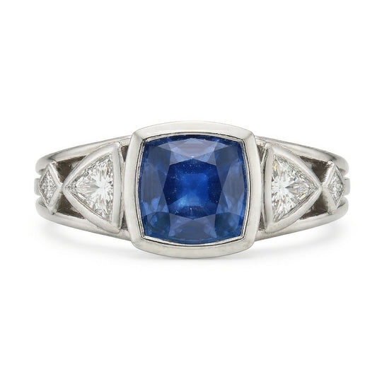 echter princess diamant 2.50Karat ring Seitenansicht